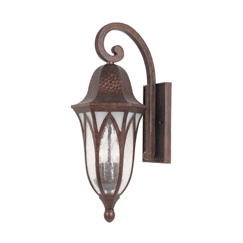 Designers Fountain Lighting Frosted Seeded Glass Outdoor Wall Light Copper Designers Fountain Lighting 20621-BAC