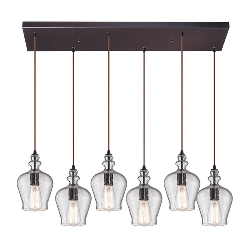 Elk Lighting Multi-Light Pendant Light with Clear Glass and 6-Lights 60066-6RC