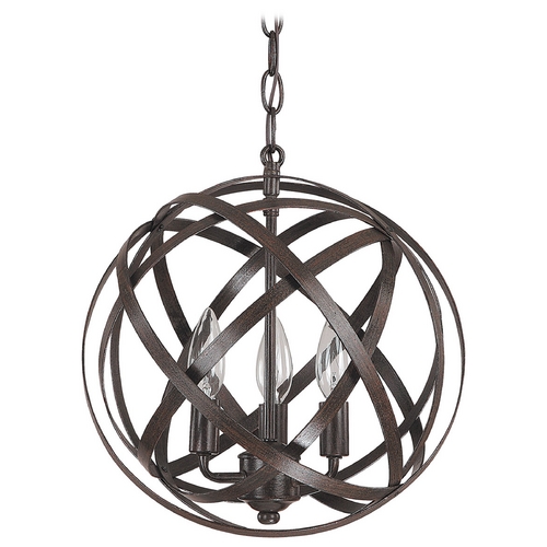 Capital Lighting Axis 12.50-Inch Orb Pendant in Russet by Capital Lighting 4233RS