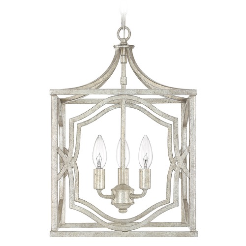 Capital Lighting Blakely 3-Light Lantern in Antique Silver by Capital Lighting 9481AS