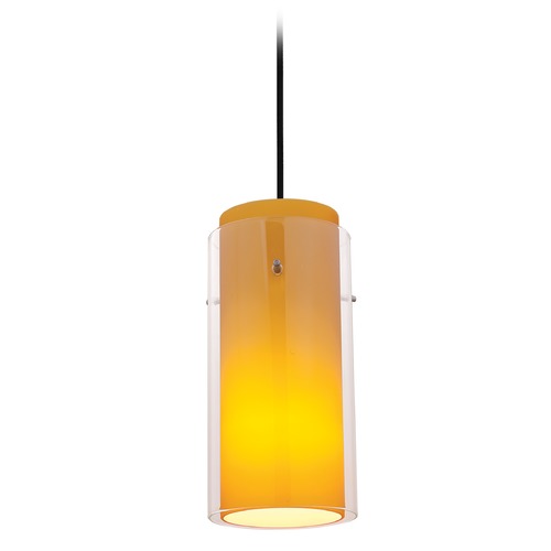 Access Lighting Glass`n Glass Cylinder Oil Rubbed Bronze Mini Pendant by Access Lighting 28033-3C-ORB/CLAM