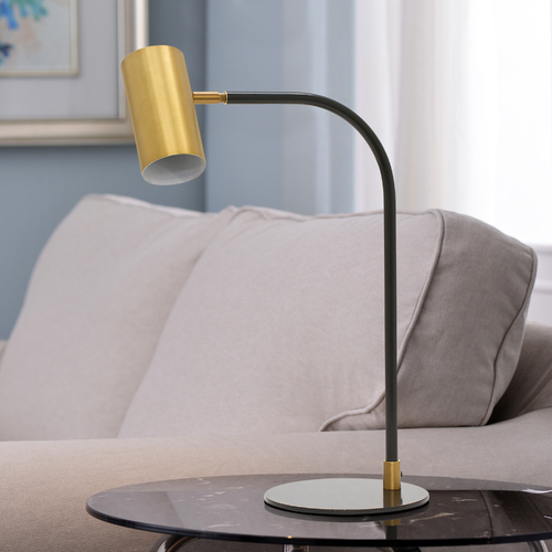 House of Troy Lighting Cavendish Weathered Brass & Black LED Desk Lamp by House of Troy Lighting C350-WB/BLK