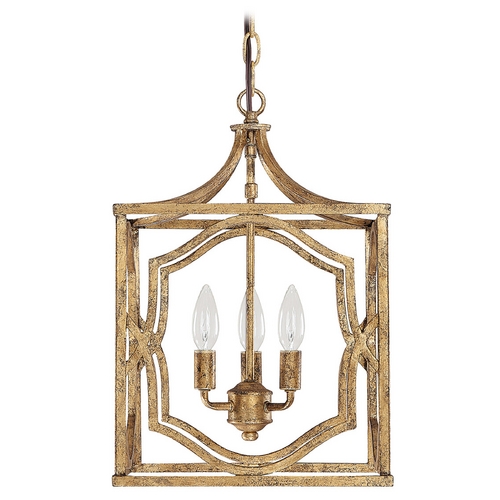 Capital Lighting Blakely 3-Light Lantern in Antique Gold by Capital Lighting 9481AG
