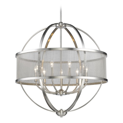 Golden Lighting Colson Pewter Chandelier by Golden Lighting 3167-9 PW-PW