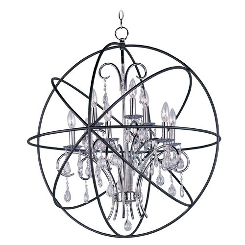 Maxim Lighting Orbit Anthracite and Polished Nickel Pendant by Maxim Lighting 25145ARPN