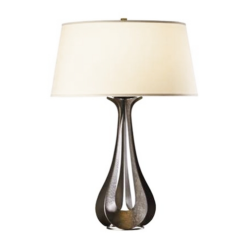 Hubbardton Forge Lighting Forged Iron Table Lamp with Drum Shade 273085-SKT-07-SF1815