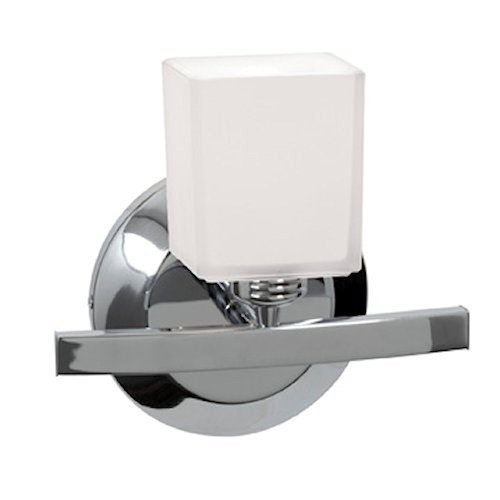Access Lighting Modern Sconce Light with White Glass in Chrome by Access Lighting 63811-18-CH/OPL