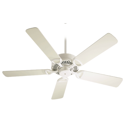 Quorum Lighting Estate Antique White Ceiling Fan Without Light by Quorum Lighting 43525-67