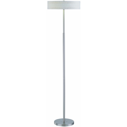 Lite Source Saggio Floor Lamp, Polished Steel - LS-81358PS/WHT