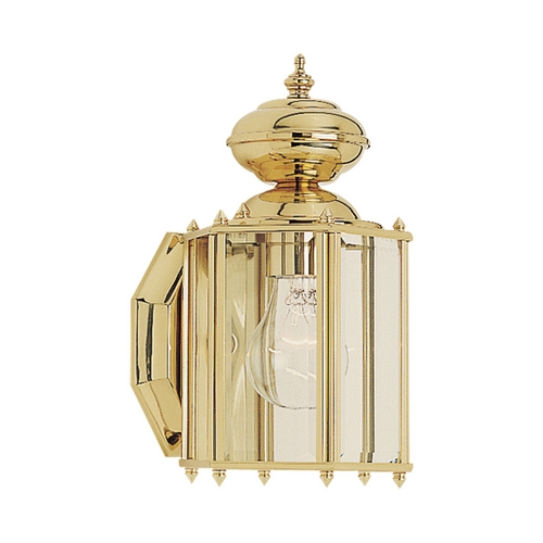 Generation Lighting Classico 10.50-Inch Outdoor Wall Light in Polished Brass by Generation Lighting 8507-02
