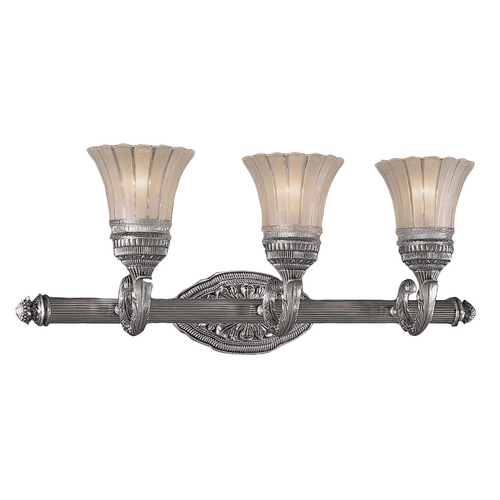 Minka Lavery Bathroom Light with White Glass in Brushed Nickel by Minka Lavery 5763-2560-84