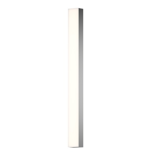 Sonneman Lighting Solid Glass Bar Satin Nickel LED Vertical Bathroom Light by Sonneman Lighting 2594.13