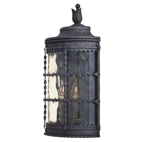 Minka Lavery Outdoor Wall Light with Clear Glass in Spanish Iron by Minka Lavery 8887-A39