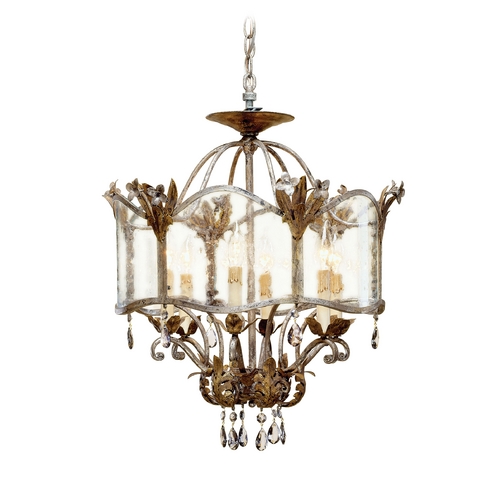 Currey and Company Lighting Zara Chandelier in Viejo Gold/Silver by Currey & Company 9387