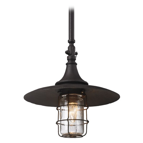Troy Lighting Allegany 13-Inch Wide Outdoor Pendant in Centennial Rust by Troy Lighting F3228