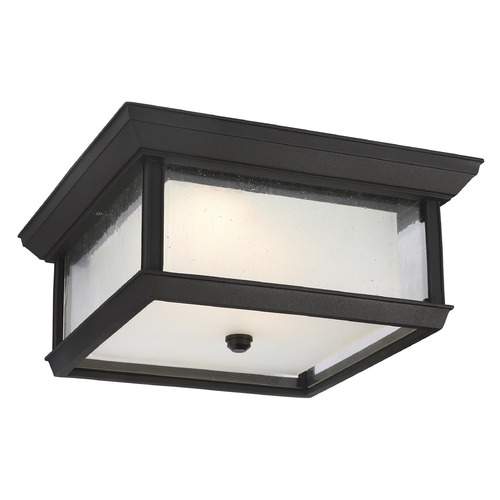 Visual Comfort Studio Collection McHenry Outdoor Flush Mount in Textured Black by Visual Comfort Studio OL12813TXB-L1