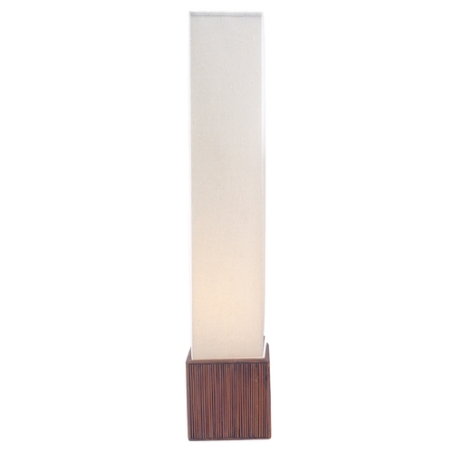 Adesso Home Lighting Modern Floor Lamp with White Shades in Teak Finish 3004-14
