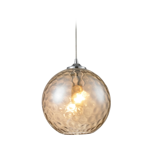 Mini-Pendant Light with Beige / Cream Glass - Includes Recessed Adapter Kit