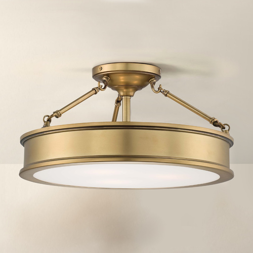 Minka Lavery Semi-Flush Mount with Etched in Liberty Gold by Minka Lavery 4177-249