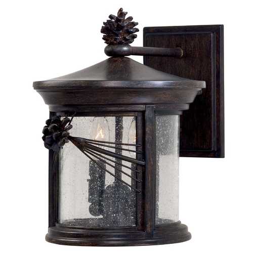 Minka Lavery Outdoor Wall Light with Clear Glass in Iron Oxide by Minka Lavery 9152-A357