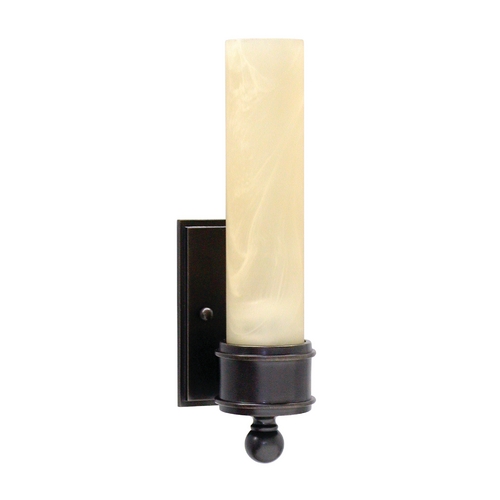 House of Troy Lighting Sconce with Amber Glass in Oil Rubbed Bronze by House of Troy Lighting WL601-OB