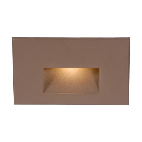 WAC Lighting Bronze LED Recessed Step Light with Amber LED by WAC Lighting WL-LED100-AM-BZ