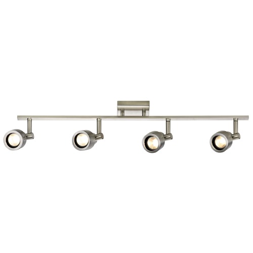 Recesso Lighting by Dolan Designs Track Light with 4 Stepped Cylinder Spot Lights - Satin Nickel - GU10 Base TR0204-SN