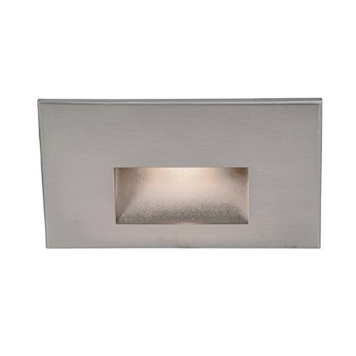 WAC Lighting Stainless Steel LED Recessed Step Light with Amber LED by WAC Lighting WL-LED100-AM-SS