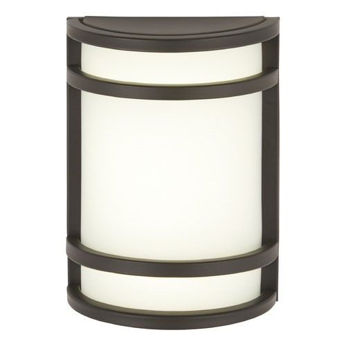 Minka Lavery Modern Outdoor Wall Light with White Glass in Oil Rubbed Bronze by Minka Lavery 9801-143