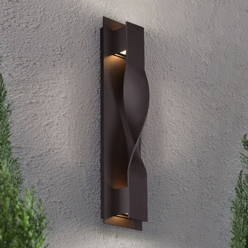 Modern Forms by WAC Lighting Twist 20-Inch LED Outdoor Wall Light in Bronze 3000K by Modern Forms WS-W5620-BZ
