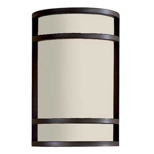 Minka Lavery Modern Outdoor Wall Light with White Glass in Oil Rubbed Bronze by Minka Lavery 9802-143
