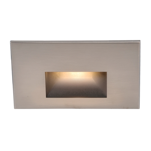 WAC Lighting Brushed Nickel LED Recessed Step Light with White LED by WAC Lighting WL-LED100-C-BN