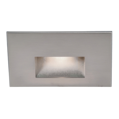 WAC Lighting Stainless Steel LED Recessed Step Light with White LED by WAC Lighting WL-LED100-C-SS
