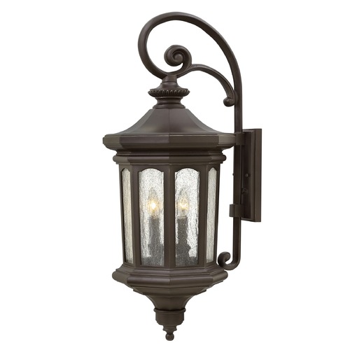 Hinkley Seeded Glass LED Outdoor Wall Light Bronze 31.5 Inches Tall by Hinkley 1605OZ-LL