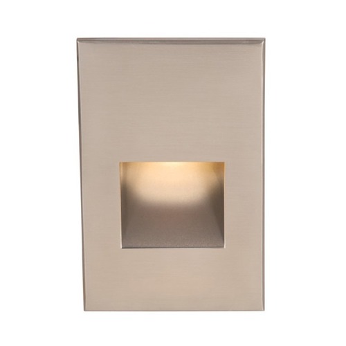 WAC Lighting Brushed Nickel LED Recessed Step Light with Amber LED by WAC Lighting WL-LED200-AM-BN