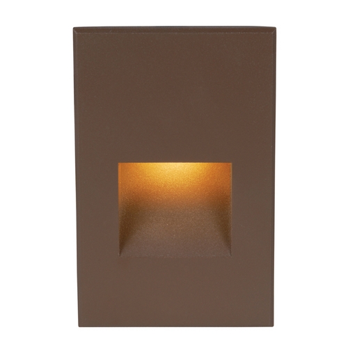 WAC Lighting Bronze LED Recessed Step Light with Amber LED by WAC Lighting WL-LED200-AM-BZ