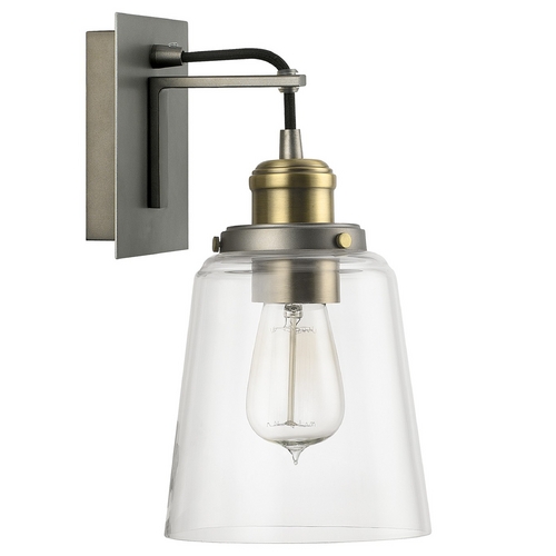 Capital Lighting Fallon Wall Sconce in Graphite & Aged Brass by Capital Lighting 3711GA-135