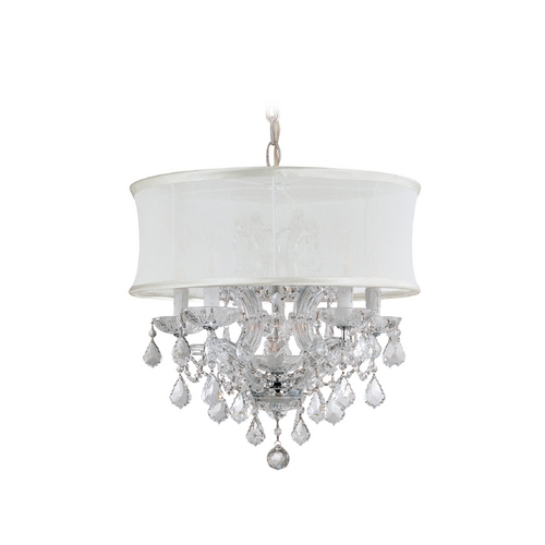 Crystorama Lighting Brentwood Crystal Pendant in Distressed Twilight by Crystorama Lighting 4415-CH-SMW-CLQ