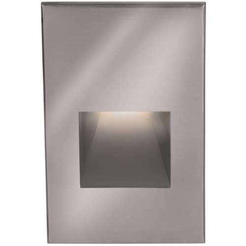 WAC Lighting Stainless Steel LED Recessed Step Light with Amber LED by WAC Lighting WL-LED200-AM-SS