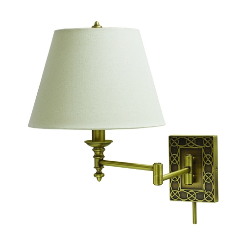 House of Troy Lighting Swing-Arm Lamp in Antique Brass by House of Troy Lighting WS763-AB