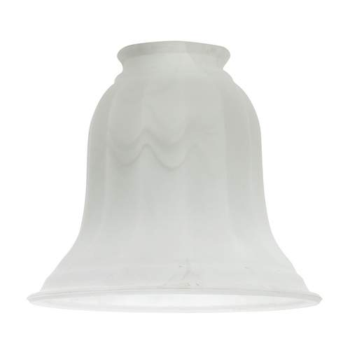 Design Classics Lighting White Bell Glass Shade - 2-1/4-Inch Fitter Opening G9430