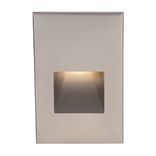 WAC Lighting Brushed Nickel LED Recessed Step Light with White LED by WAC Lighting WL-LED200-C-BN