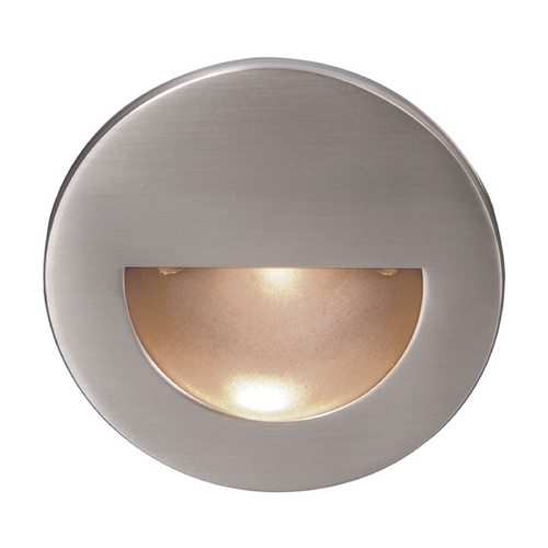 WAC Lighting Brushed Nickel LED Recessed Step Light with White LED by WAC Lighting WL-LED300-C-BN