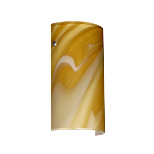 Besa Lighting Modern Sconce Wall Light Honey Glass. Satin Nickel by Besa Lighting 7042HN-SN