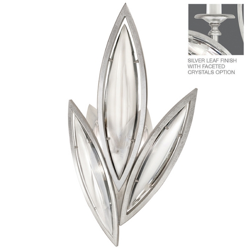 Fine Art Lamps Fine Art Lamps Marquise Platinized Silver Leaf Sconce 854250-12ST