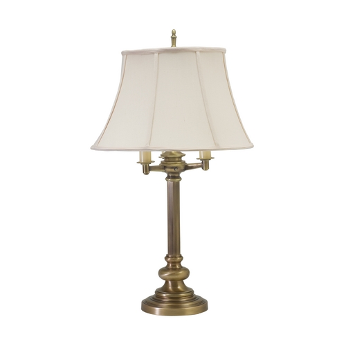 House of Troy Newport Four Light Table Lamp in Antique Brass
