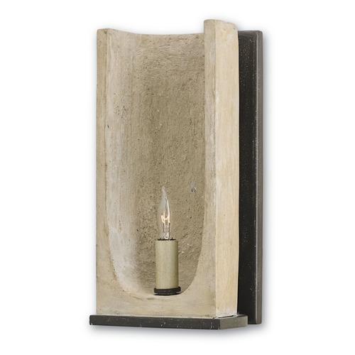 Currey and Company Lighting Currey and Company Rowland Aged Steel/portland Sconce 5208