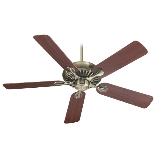 Quorum Lighting Pinnacle Antique Brass Ceiling Fan Without Light by Quorum Lighting 91525-4