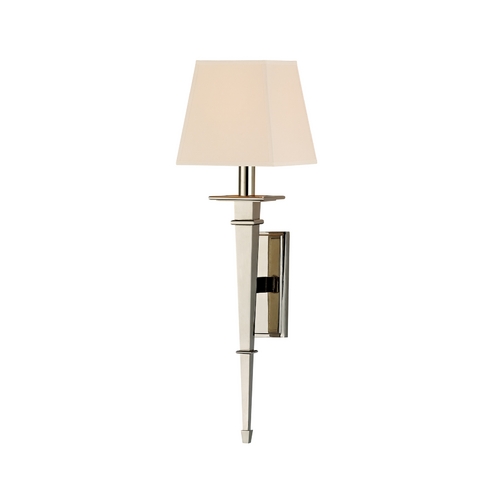 Sconce Wall Light with Beige / Cream Paper Shade in Polished Nickel Finish 230-PN ...