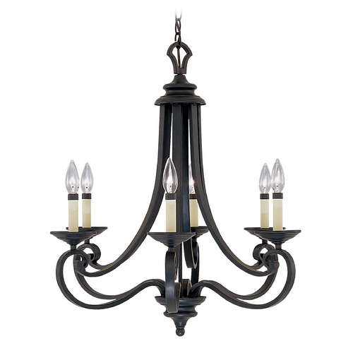 Designers Fountain Lighting Chandelier in Natural Iron Finish 9036-NI